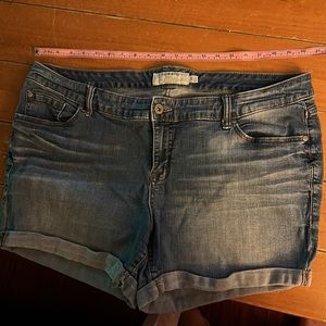 Torrid jean shirts w/whiskers, cuffs, TTS.